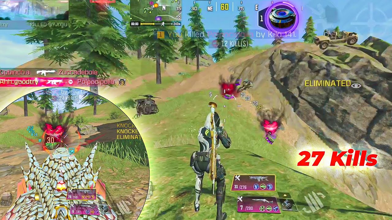Finally Back in SOLO vs SQUAD Using Mythic Kilo141 | 27 Kills in Cod Mobile !!