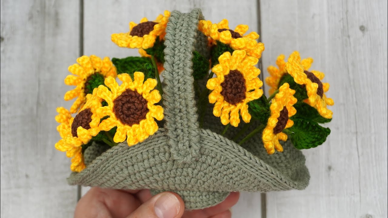 🌻🌻GIRASOLES PEQUEÑOS TEJIDOS A CROCHET🌻🌻