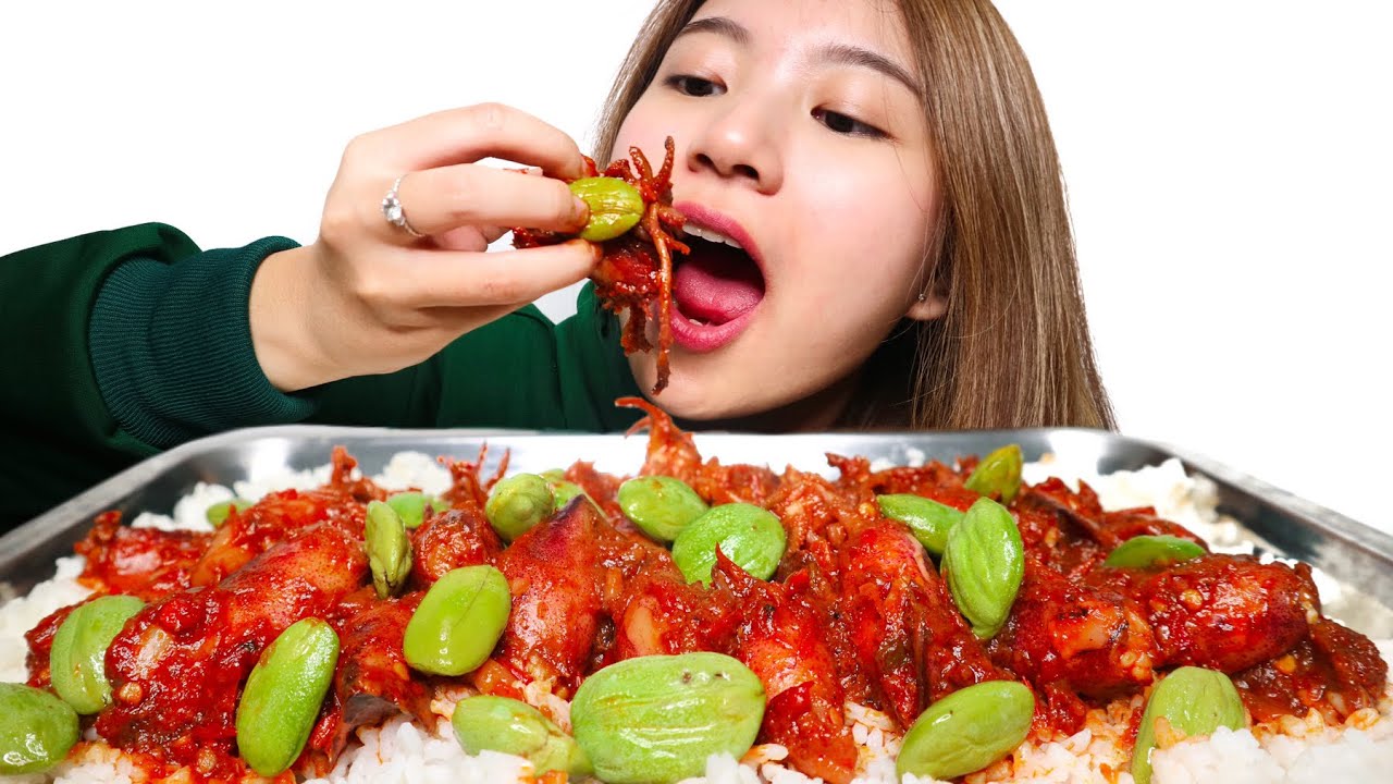 MUKBANG CUMI BERTELUR BALADO PETE || SYURGAAAAAA