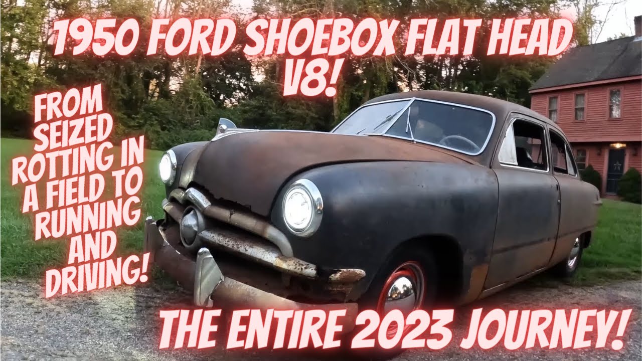 1950 Ford Shoebox Flathead V8 from rotting and seized to driving! 2023 complete wrap up! Compilation