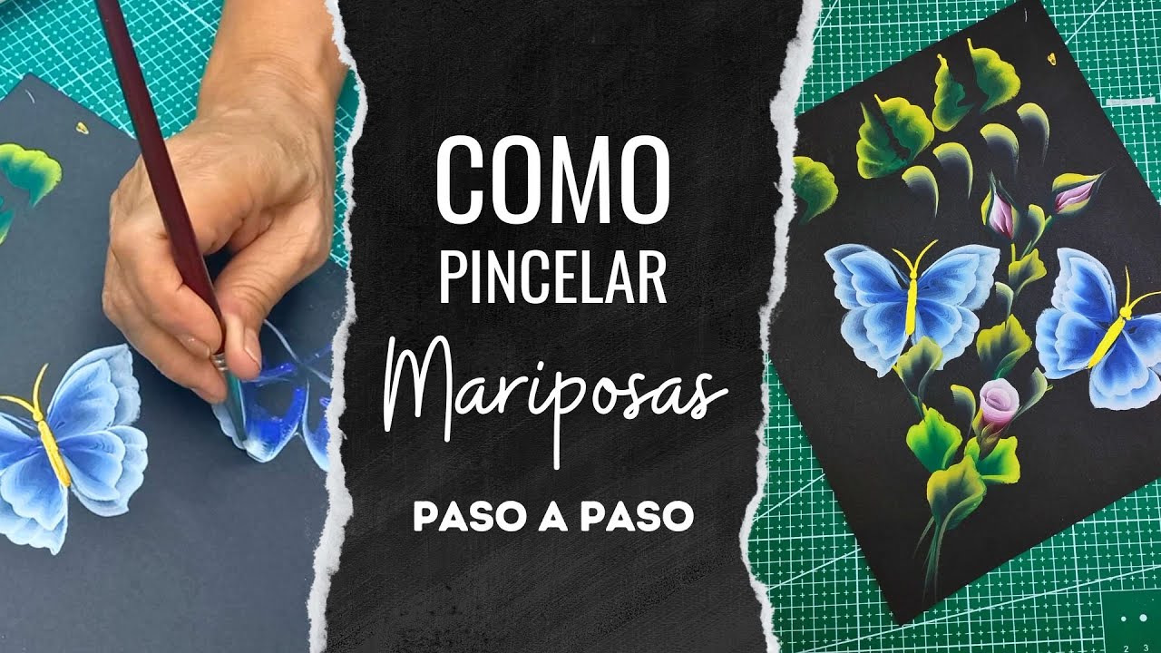Como pincelar mariposas paso a paso
