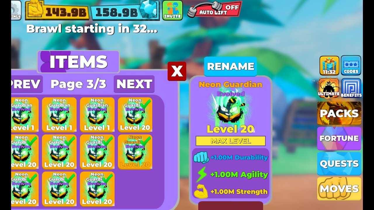 glitching at 14,580 in (muscle legends)