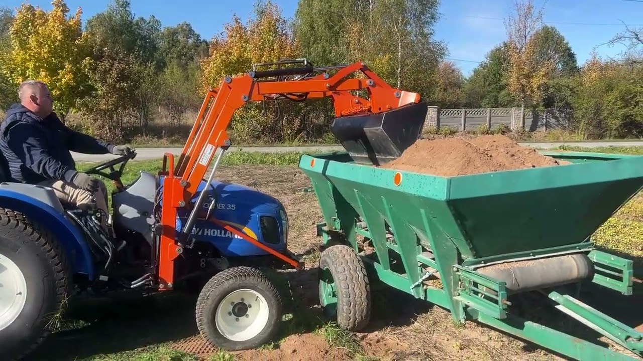 Ładowacz czołowy TUR do New Holland Bumer 35 pierwsza próba.