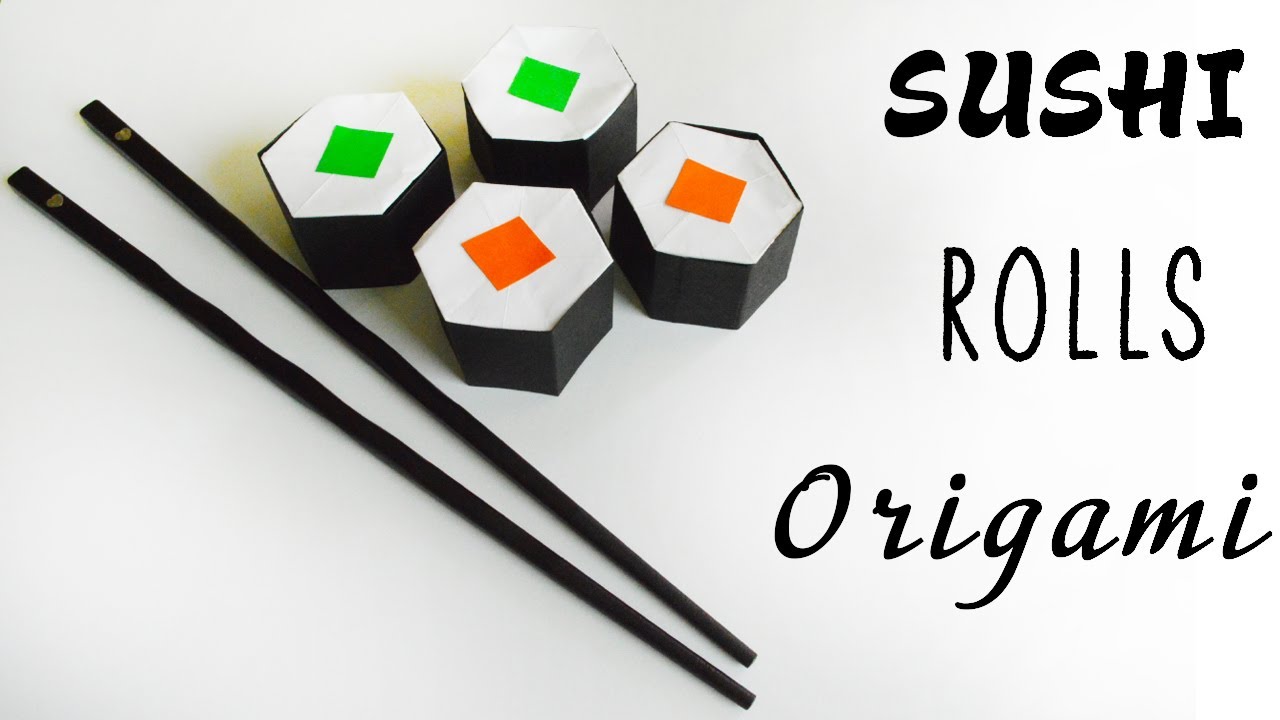 DIY Origami Sushi Rolls 🍣 | Easy Paper Craft Tutorial