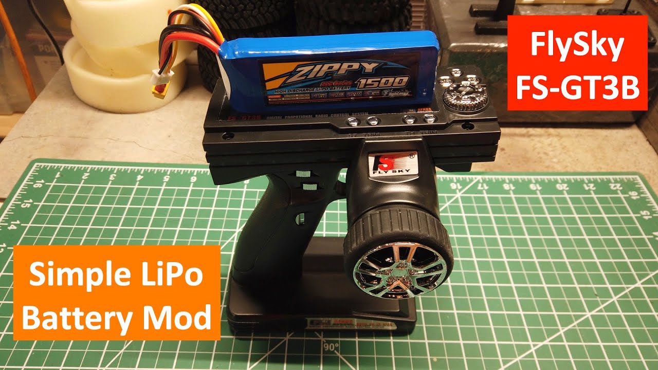 Как модифицировать FlySky FS-GT3B для использования LiPo-аккумулятора за несколько простых шагов!