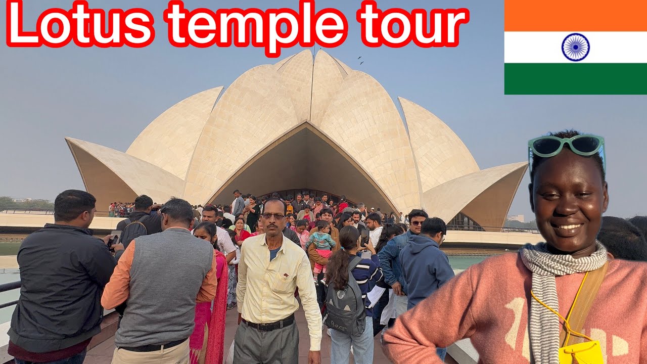African village Girl inside Lotus temple❓,Bahai the  rarest religion in the world