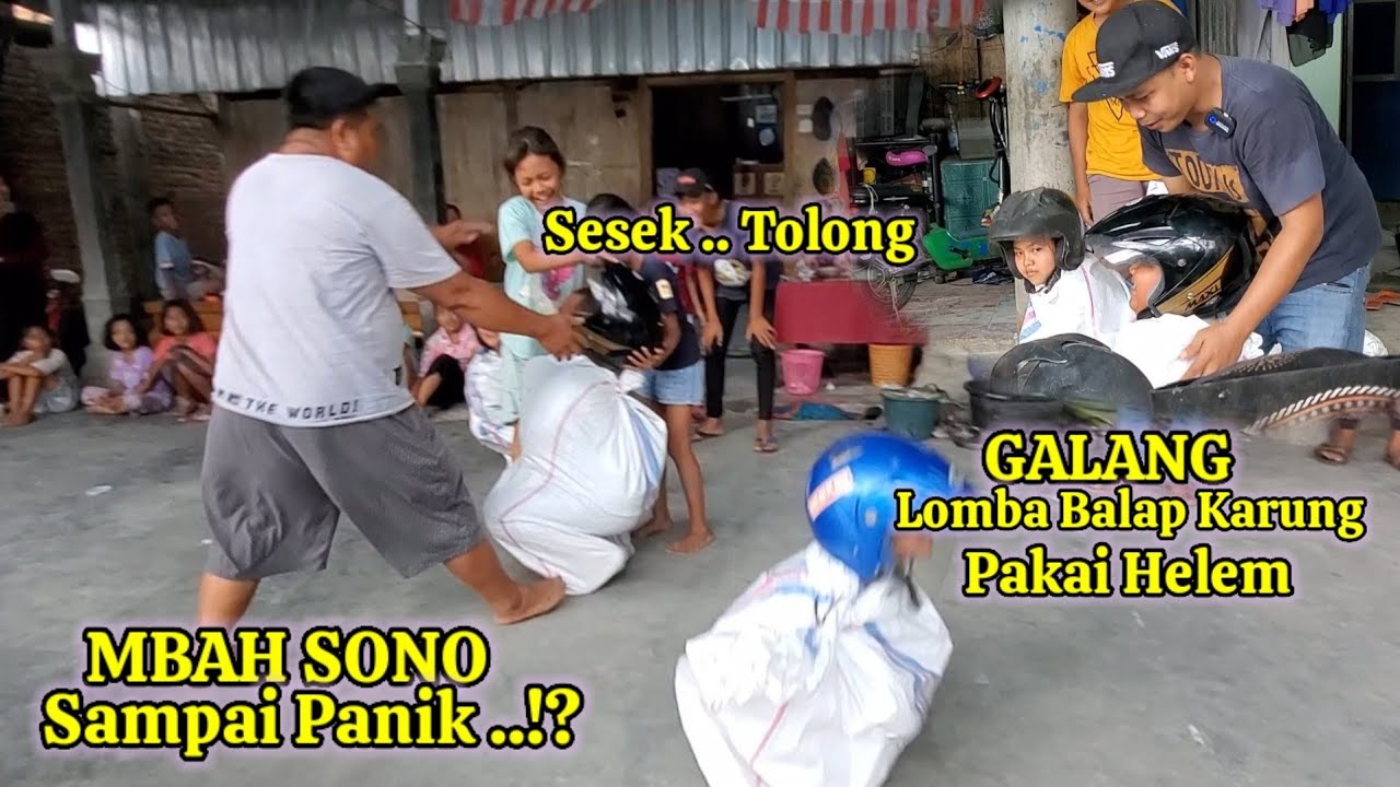Keseruan ‼️ Lomba Balap Karung _ Depan Rumah Emak XL