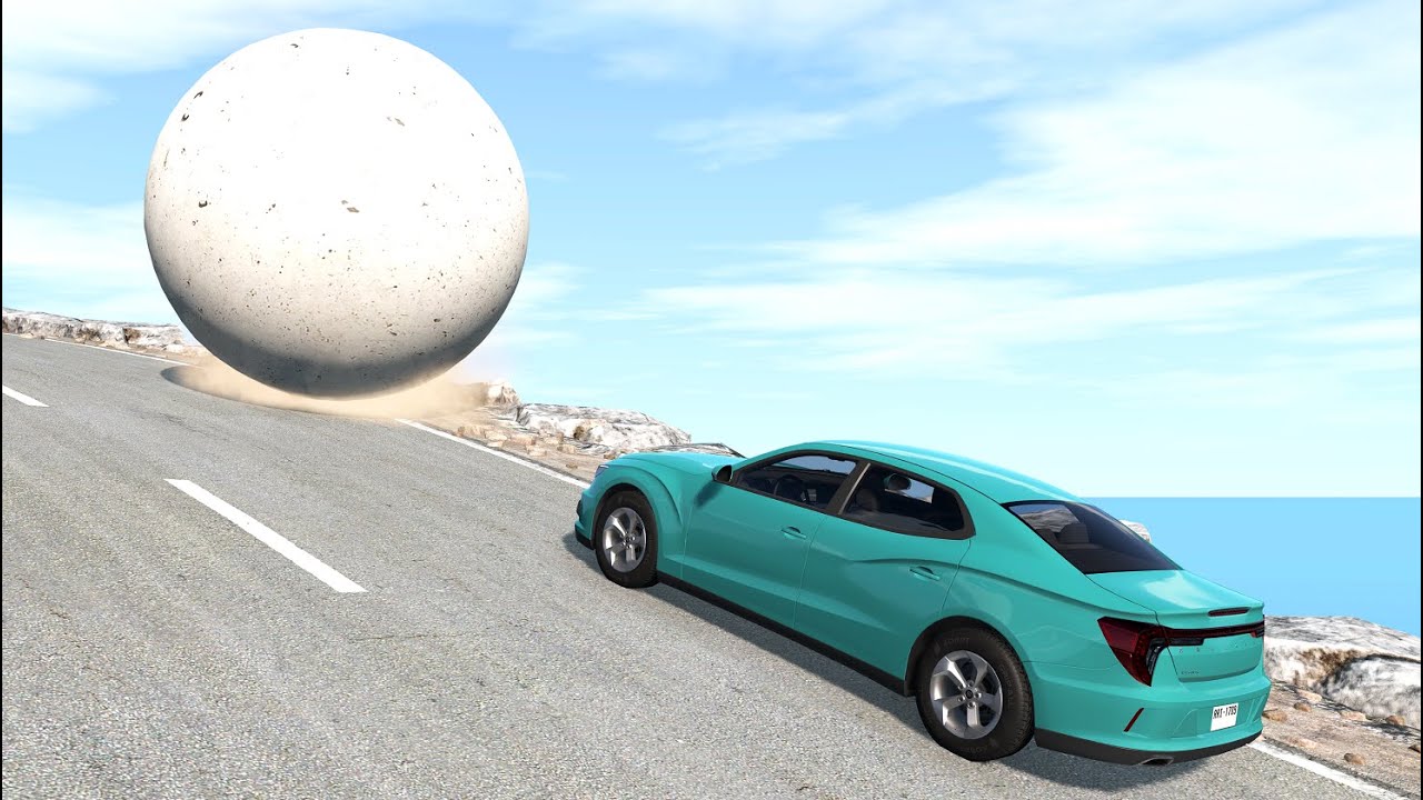 1000 Ton Ball vs Cars #4 &ndash; BeamNG.Drive