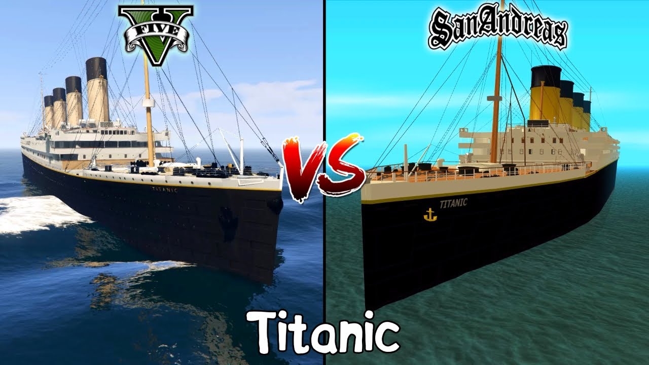 ГТА 5 ТИТАНИК VS ГТА САН АНДРЕАС ТИТАНИК - ГДЕ ЛУЧШЕ?