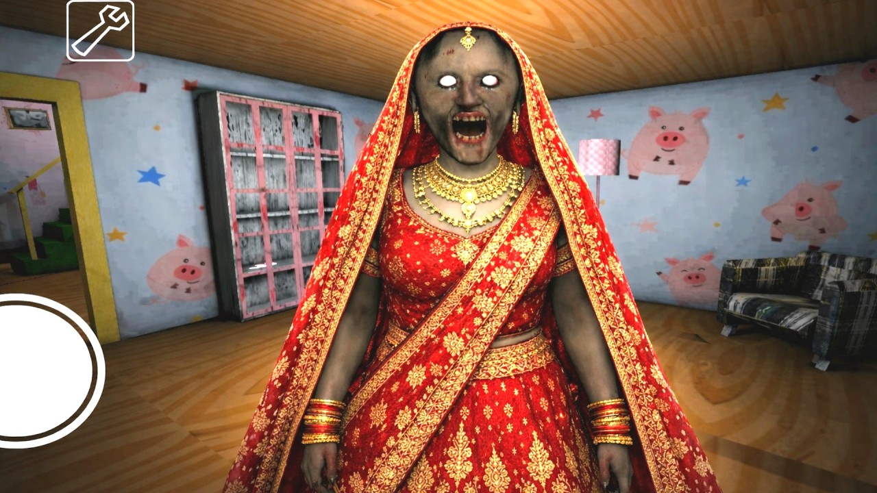 Granny game horror escape challenge mode || peppa pig bride look