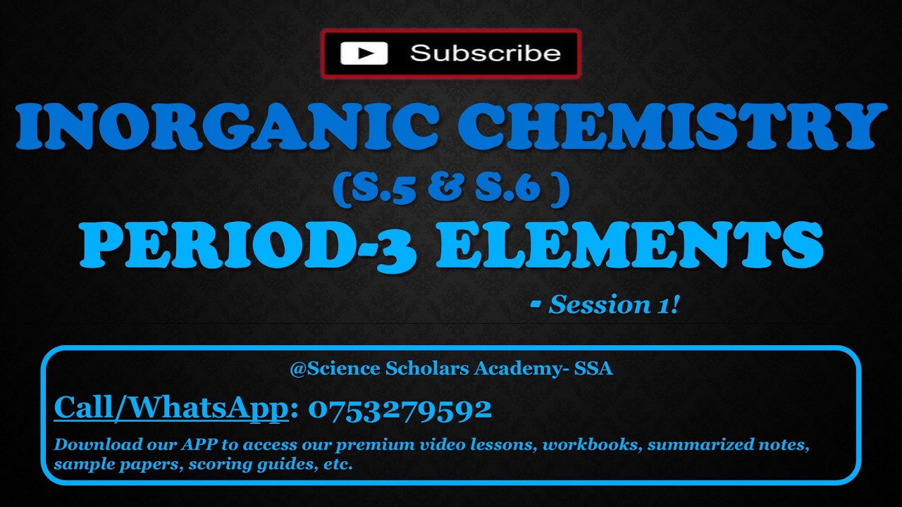 PERIOD 3 ELEMENTS : LESSON 1⌛️