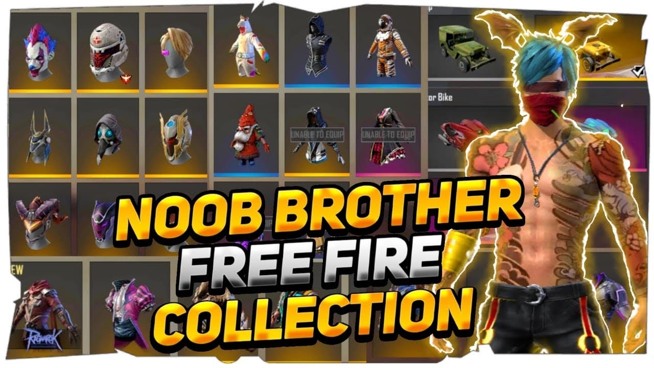 BOUGHT EVERYTHING IN NOOB BROTHER FREE FIRE ACCOUNT || BEST COLLECTION IN INDIA || LIVE REACTION