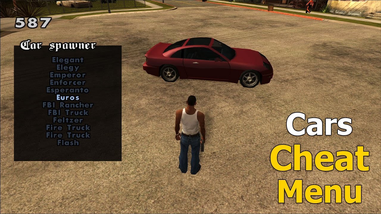 How to Add Car Cheat Menu in GTA San Andreas PC
