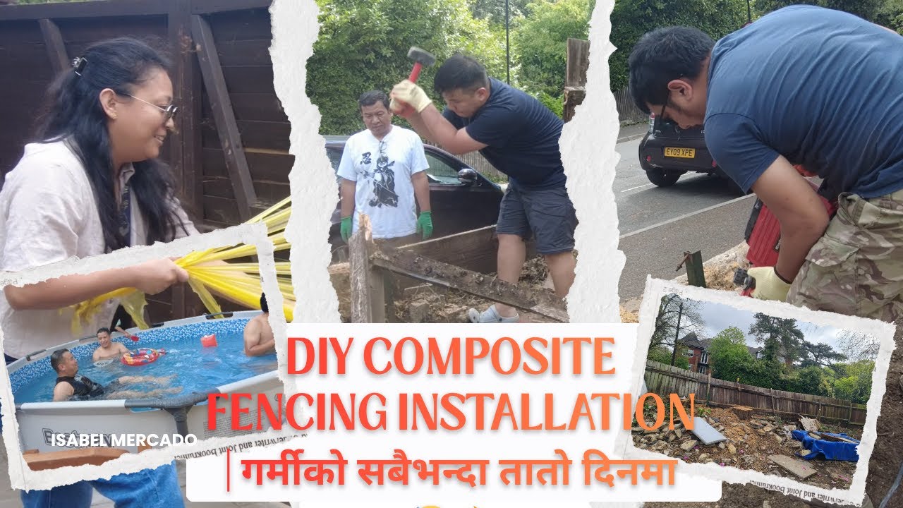 DIY Composite Fencing Installation | गर्मीको सबैभन्दा तातो दिनमा 😓🔥