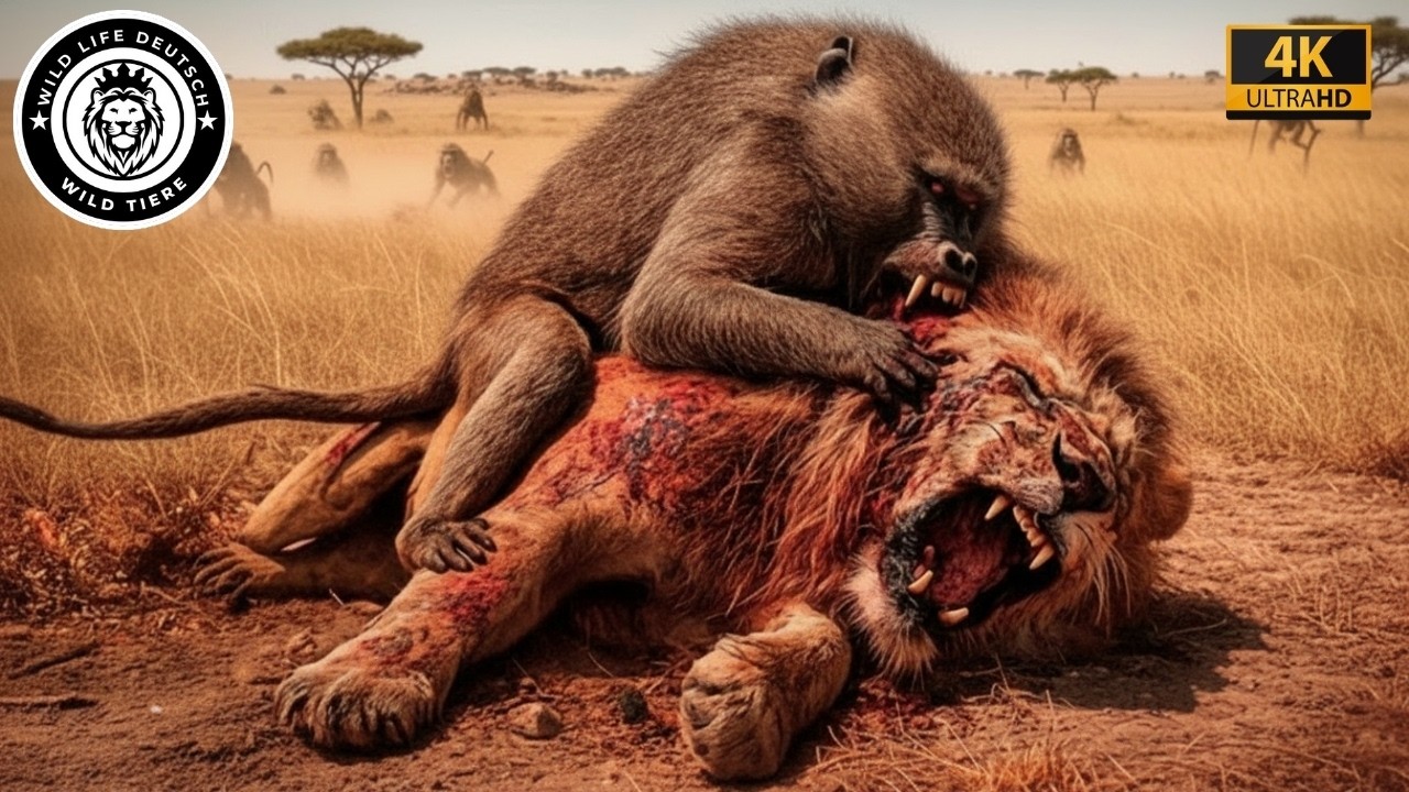 Paviane gegen L&ouml;wen &ndash; Die brutalste Rache der Savanne #Tierwelt | Tierdokumentation