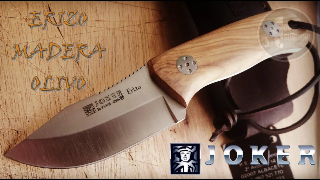 🛑🔪😉JOKER ERIZO MADERA OLIVO , UN CUCHILLITO GENIAL PARA SENDERISMO Y BUSHCRAFT🛑🔪😉