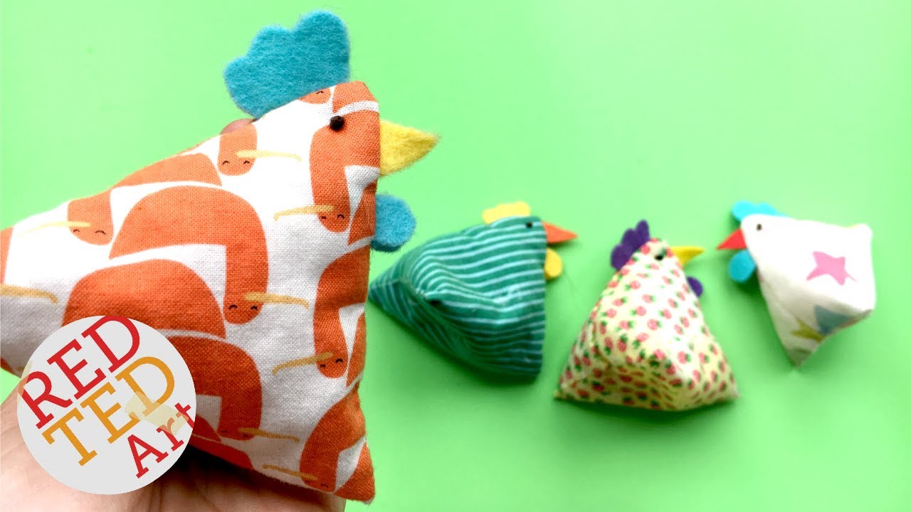 DIY Chicken Bean Bag Tutorial - How to make a Pyramid Chicken 2