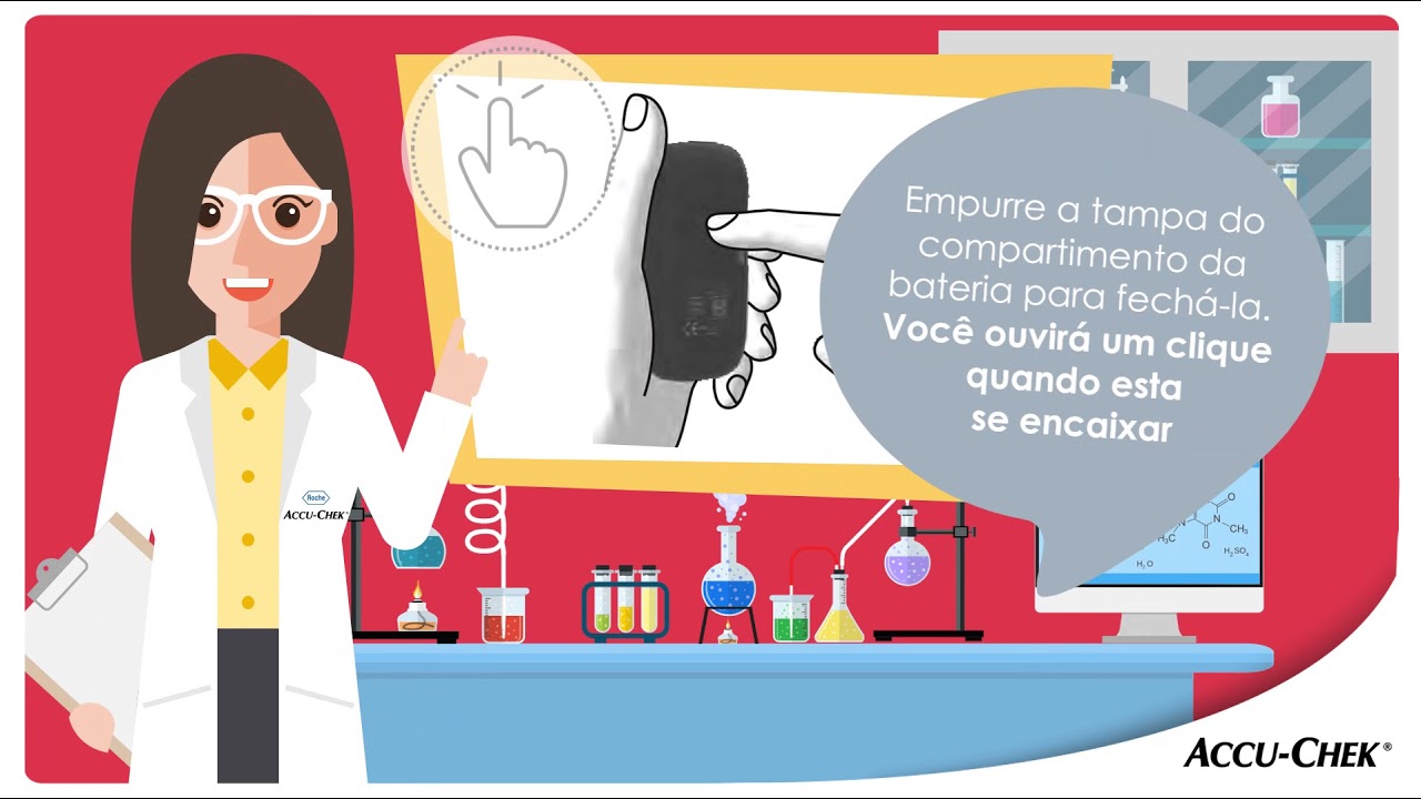 Troca de Baterias do Monitor Accu-Chek Active