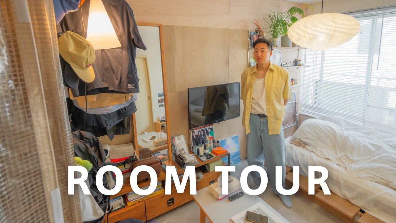 【ルームツアー】6畳を独学DIYで大改造して収納たっぷり！建築家にインスパイアされた不動産社員・1人暮らし｜デザイン性のあるDIYをする20代男性・もと