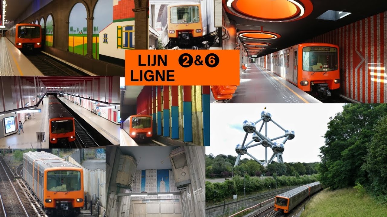 Metro Brussel Bruxelles Brüssel Brussels/Lijn Ligne 2&6/M1-M4 in and around some beautiful stations