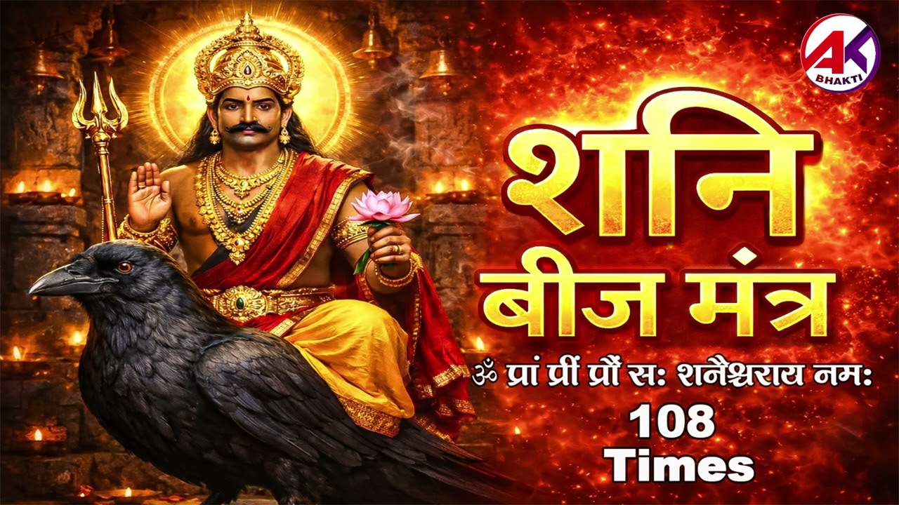 Shani Dev Beej Mantra 108 Times | ॐ प्रां प्रीं प्रौं सः शनैश्चराय नमः | शनिदेव रक्षा मंत्र