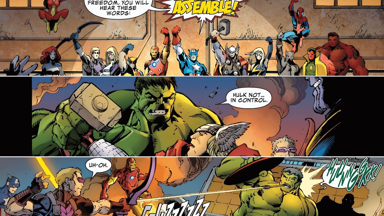 Avengers Celebration Turns Into Chaos When Hulk Lifts Mjolnir