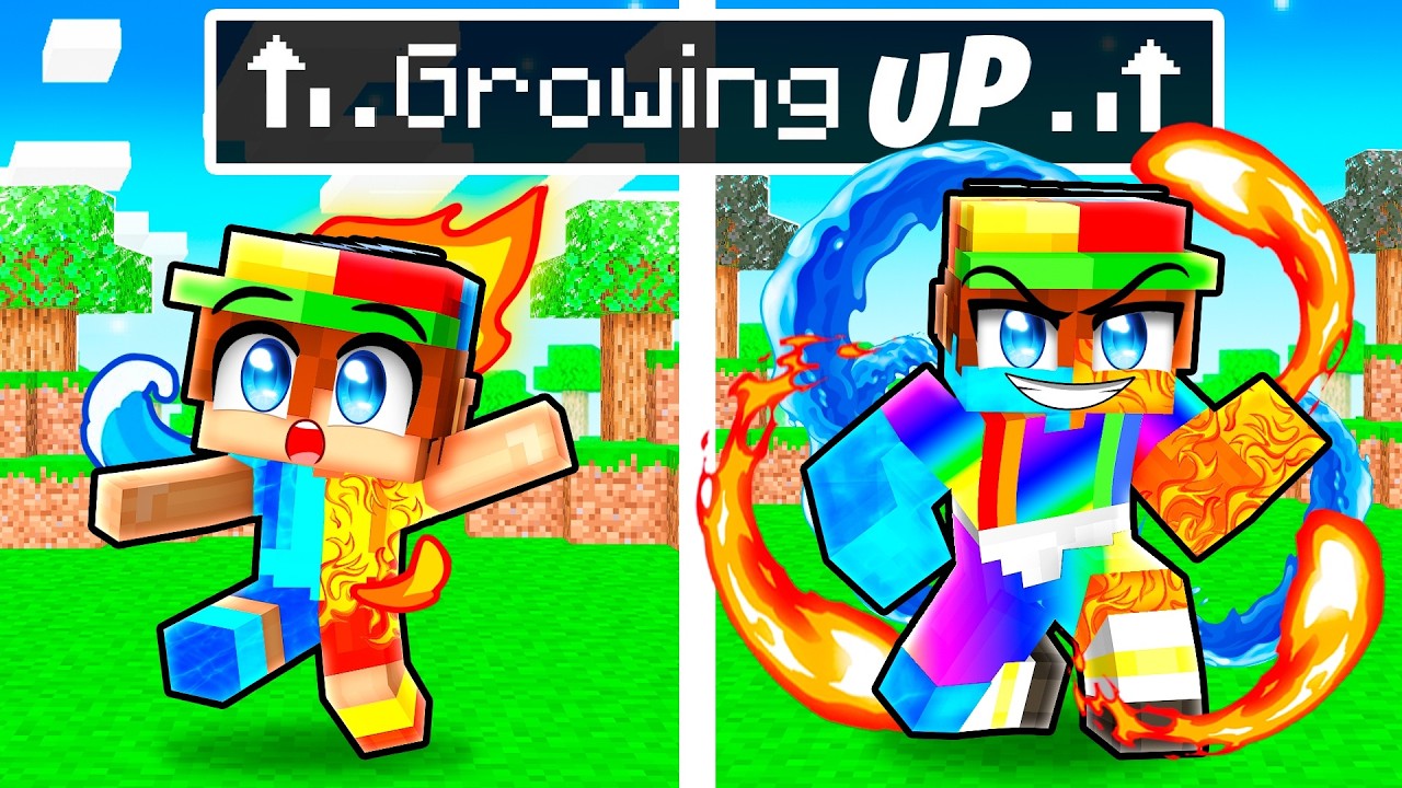 Johnny’s BIRTH to ELEMENTAL in Minecraft!