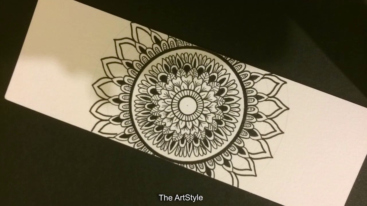 B&W Mandala Bookmark Timelapse