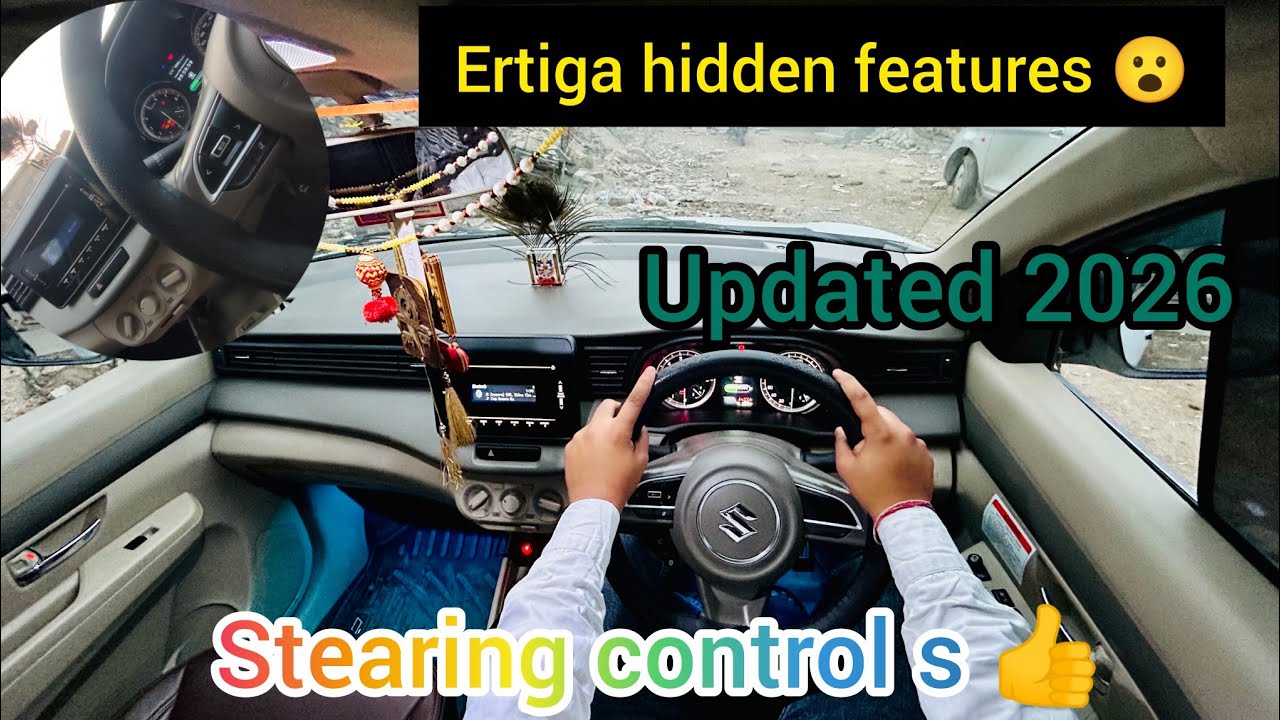 😮 Maruti Suzuki Ertiga Hidden features 😮 VXI CNG stearing control s 👍⤵️