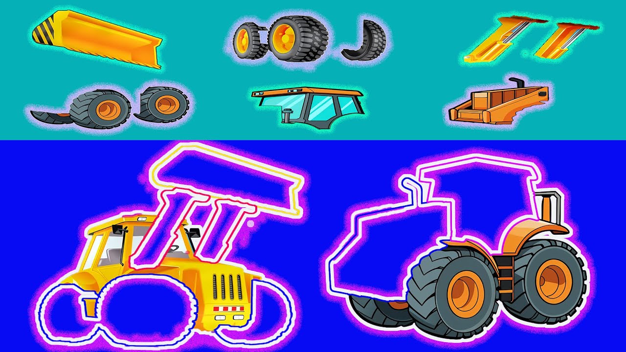 Can You Complete the Wheel Loader and Front Loader by Finding the Missing Parts? | Funny Animation