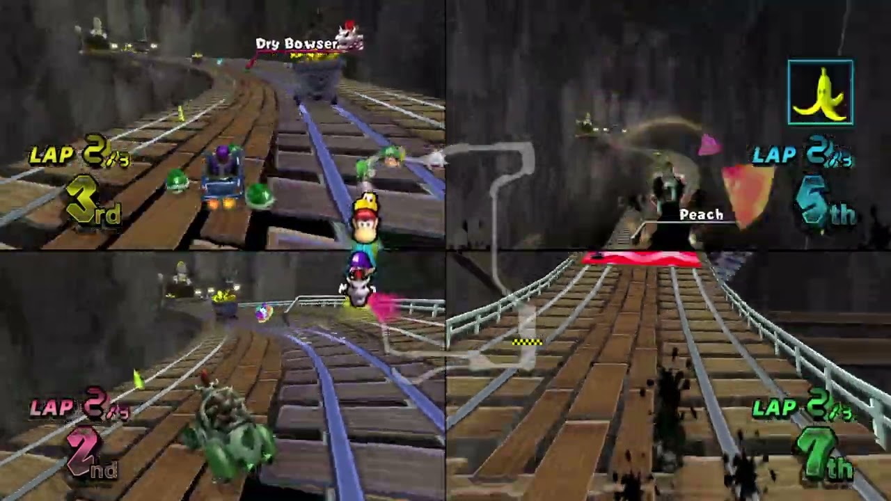 Mario Kart Wii ✦ 4 Players #689 (3 Tracks) Mirror