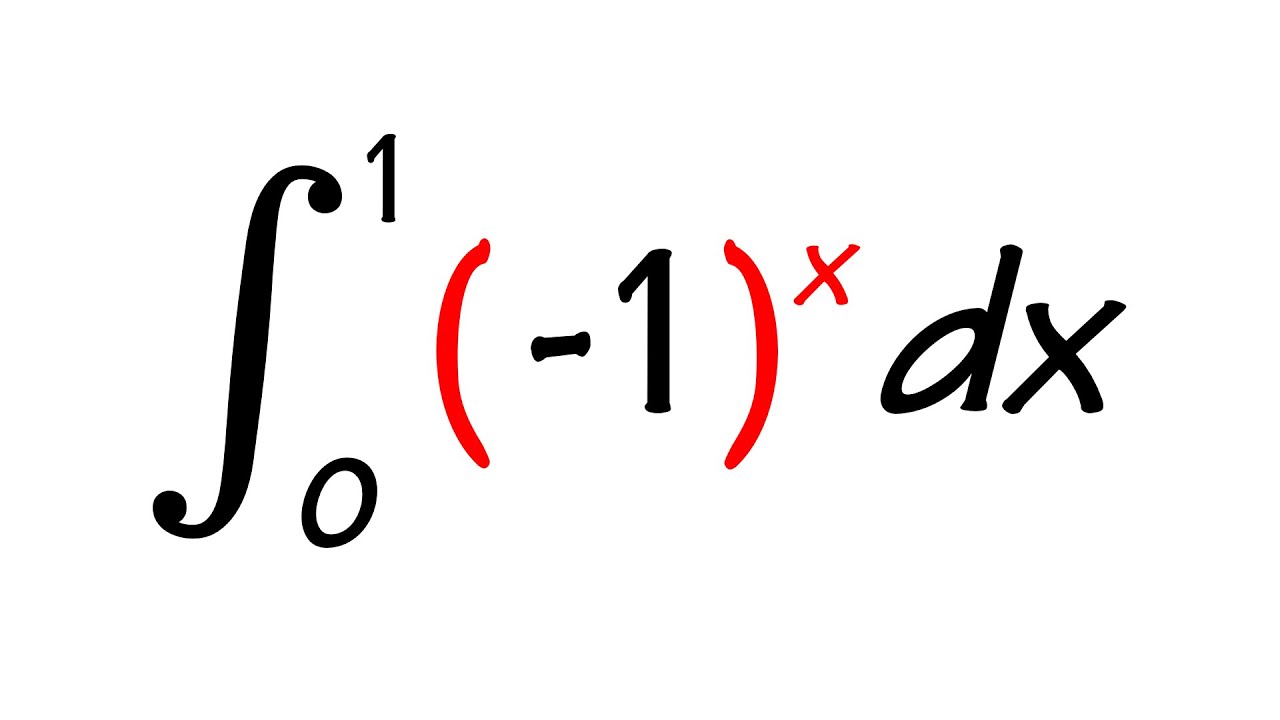 integral of (-1)^x from 0 to 1