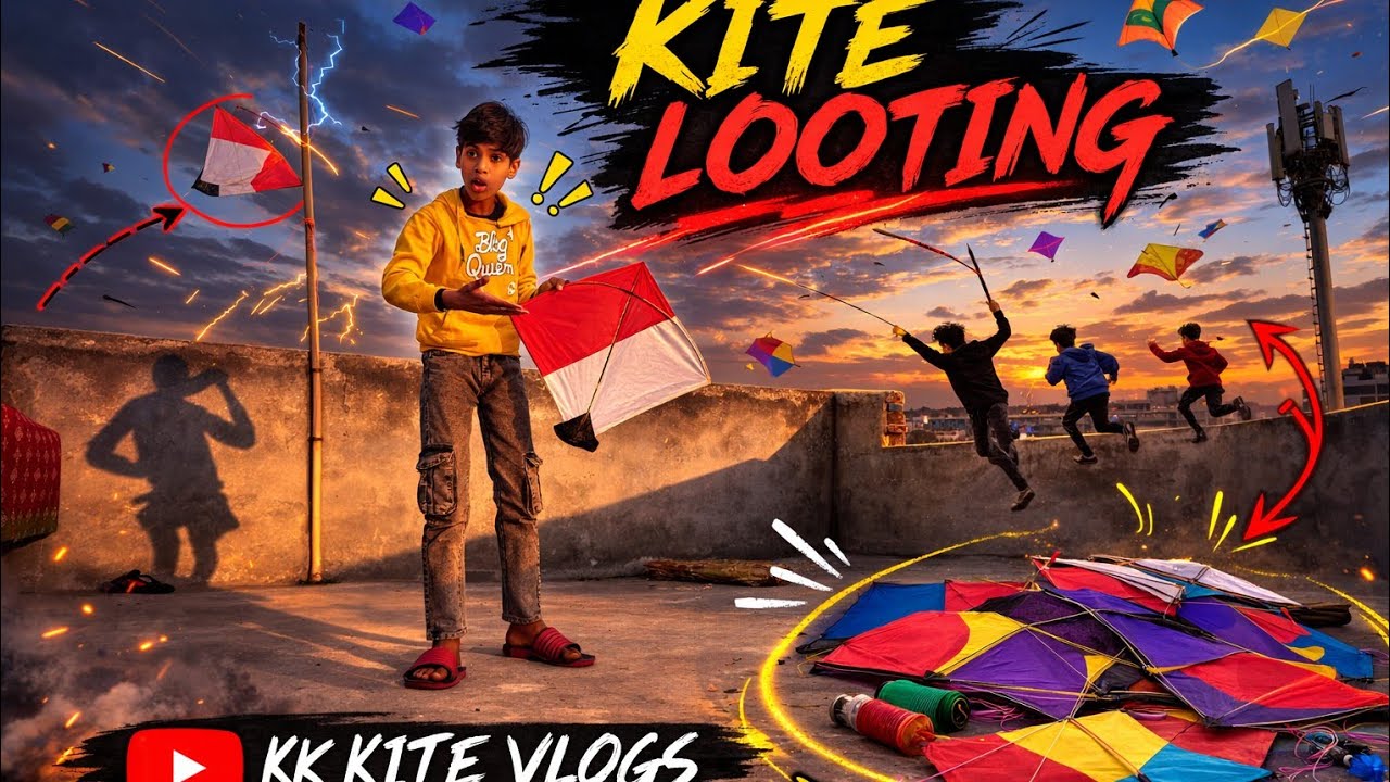 Kite looting Monday 🪁😀 #kiteflying #kite #patang #full #video 