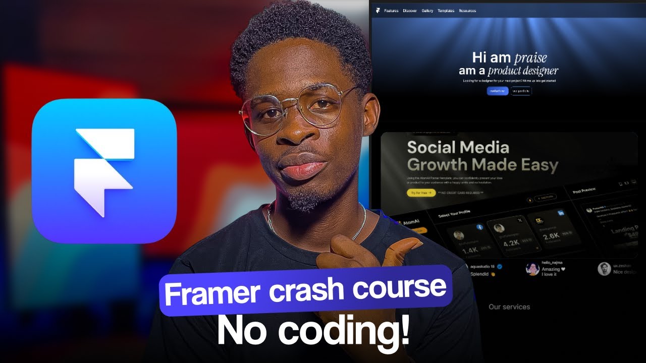 Framer Tutorial:  Designing a portfolio from scratch