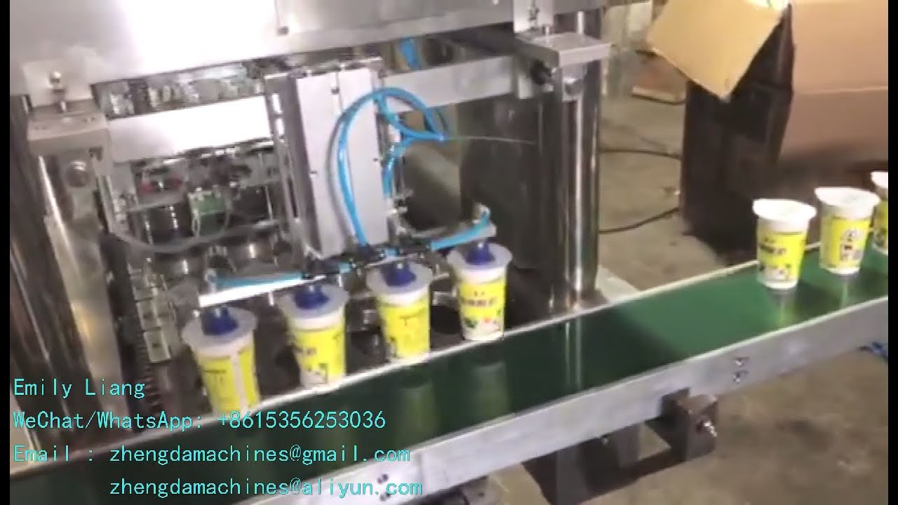 Yogurt Paper Cup filling and sealing Packaging machine/ paper cup making machine for yogurt