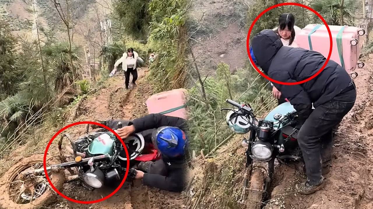 A Motorcycle Warrior Almost Fell Off A Cliff, But A Kind-Hearted