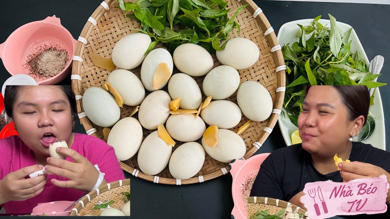 Mâm Hột Vịt Lộn Khổng Lồ: Thử Thách Giới Hạn Của 2 Mẹ Con |Nhà Béo TV|