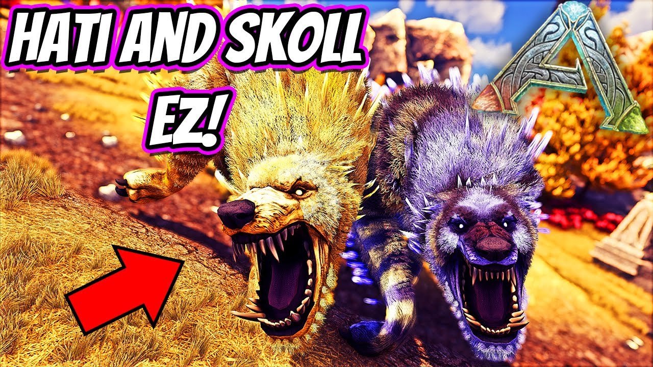 HOW TO FIND AND DEFEAT HATI AND SKOLL THE FENRIR TWINS WORLD BOSS!! || Ark Fjordur!