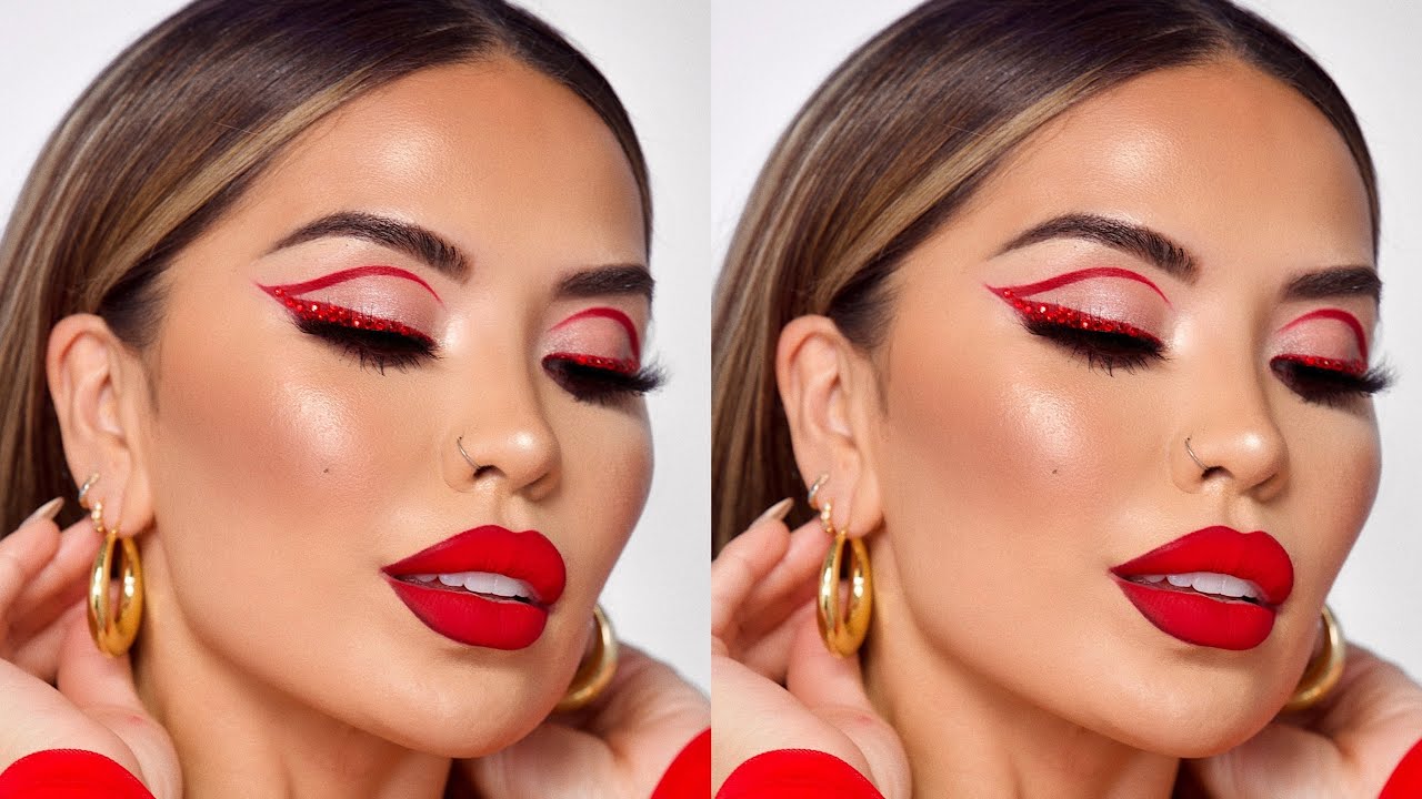 GRAPHIC RED LINER AND LIPS 💋| Iluvsarahii