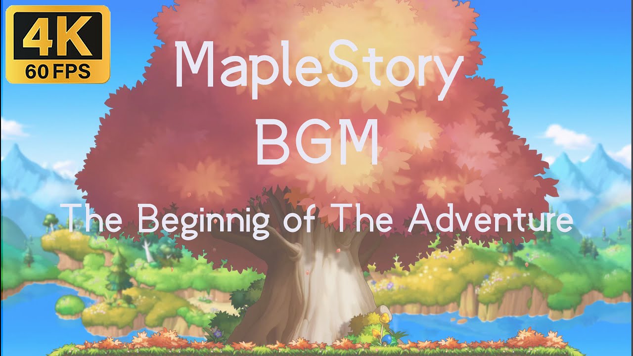🍁4K60FPS MapleStory 新楓之谷 2-Hours Seamless Version BGM for studying relaxing memory ASMR Enjoy