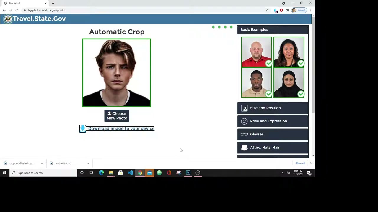 US VISA PHOTO - Fix Compression Error FREE