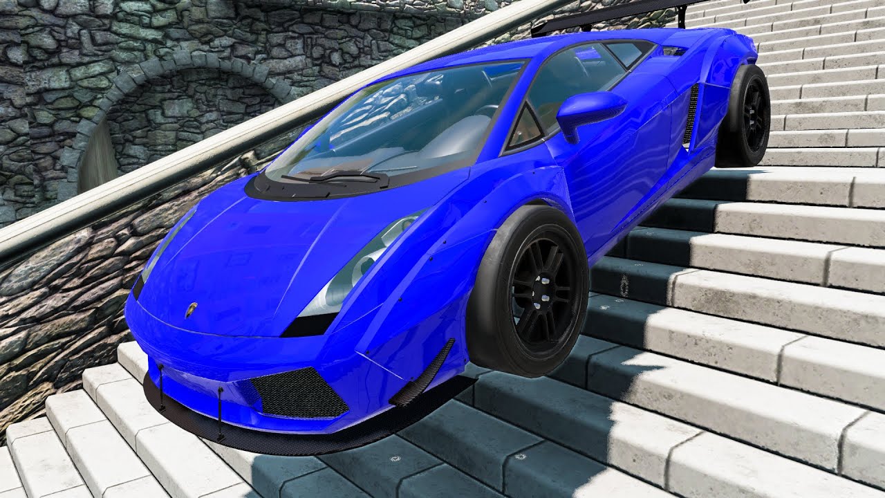 Repeating Challenge Cars vs Stairs - BeamNG Drive