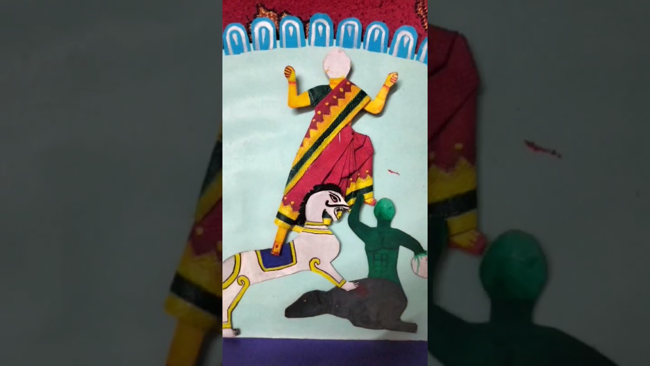 paper durga making | mahalaya special| #shorts #viral #paper#saree