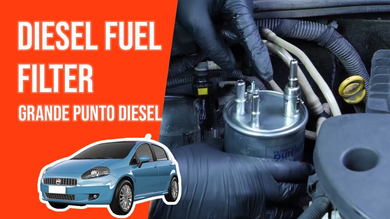 How to replace the diesel fuel filter Grande Punto 1.3 MULTIJET ⛽