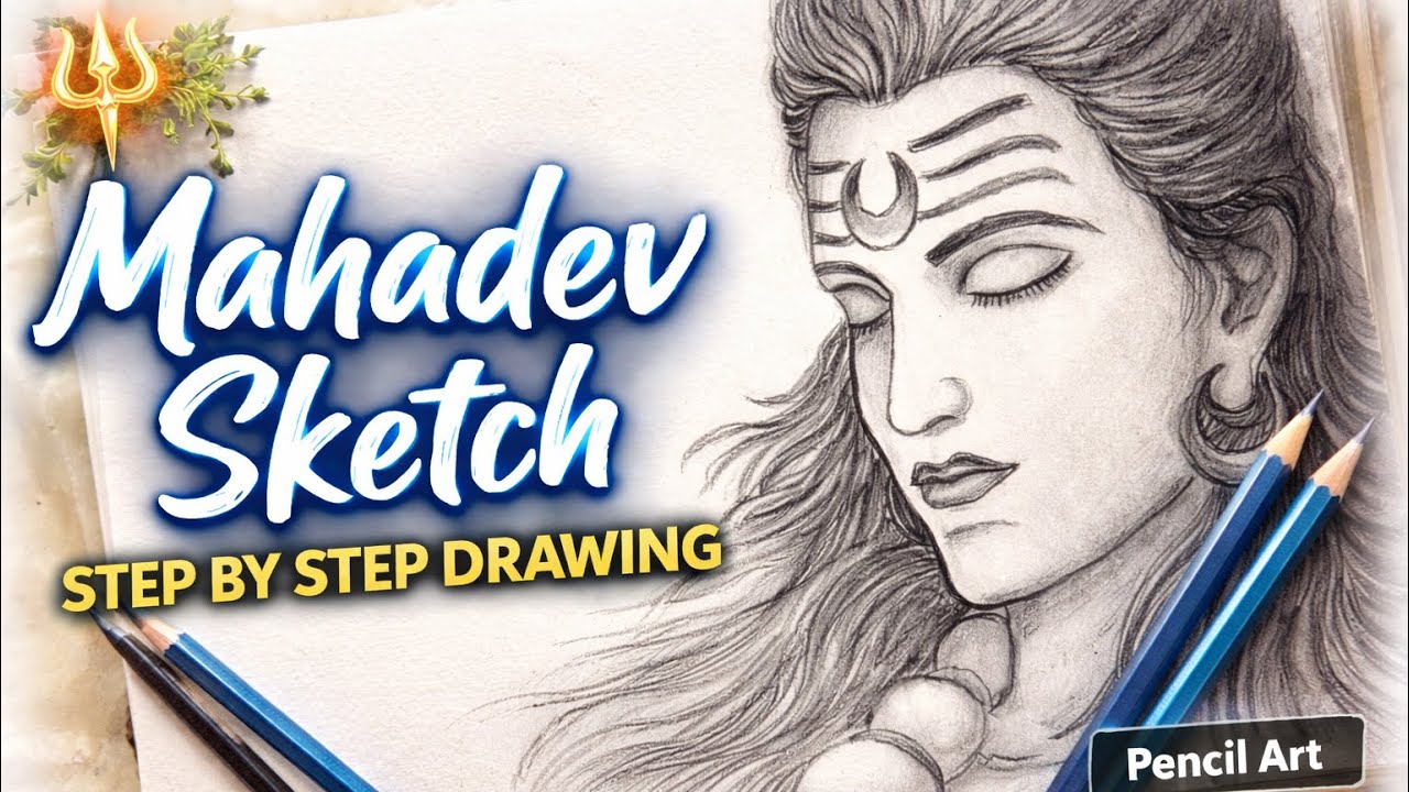 Shiva Ji Pencil Drawing | Mahadev Sketch for Beginners | Art Video 