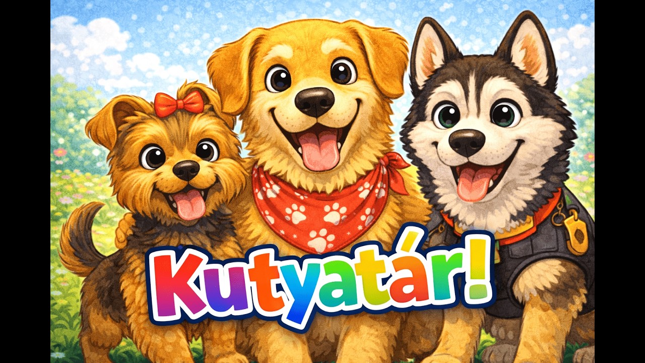 Kutyatár! 🐶 Vidám Kutyás Gyerekdal | Dogs Song for Kids | Nursery Rymes