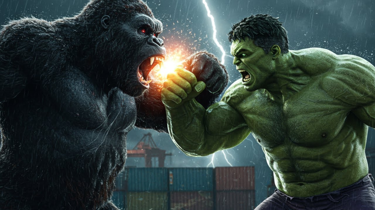 KONG vs HULK &ndash; Epic Battle in the Storm | Ultra Realistic CGI Fight Scene (4K)