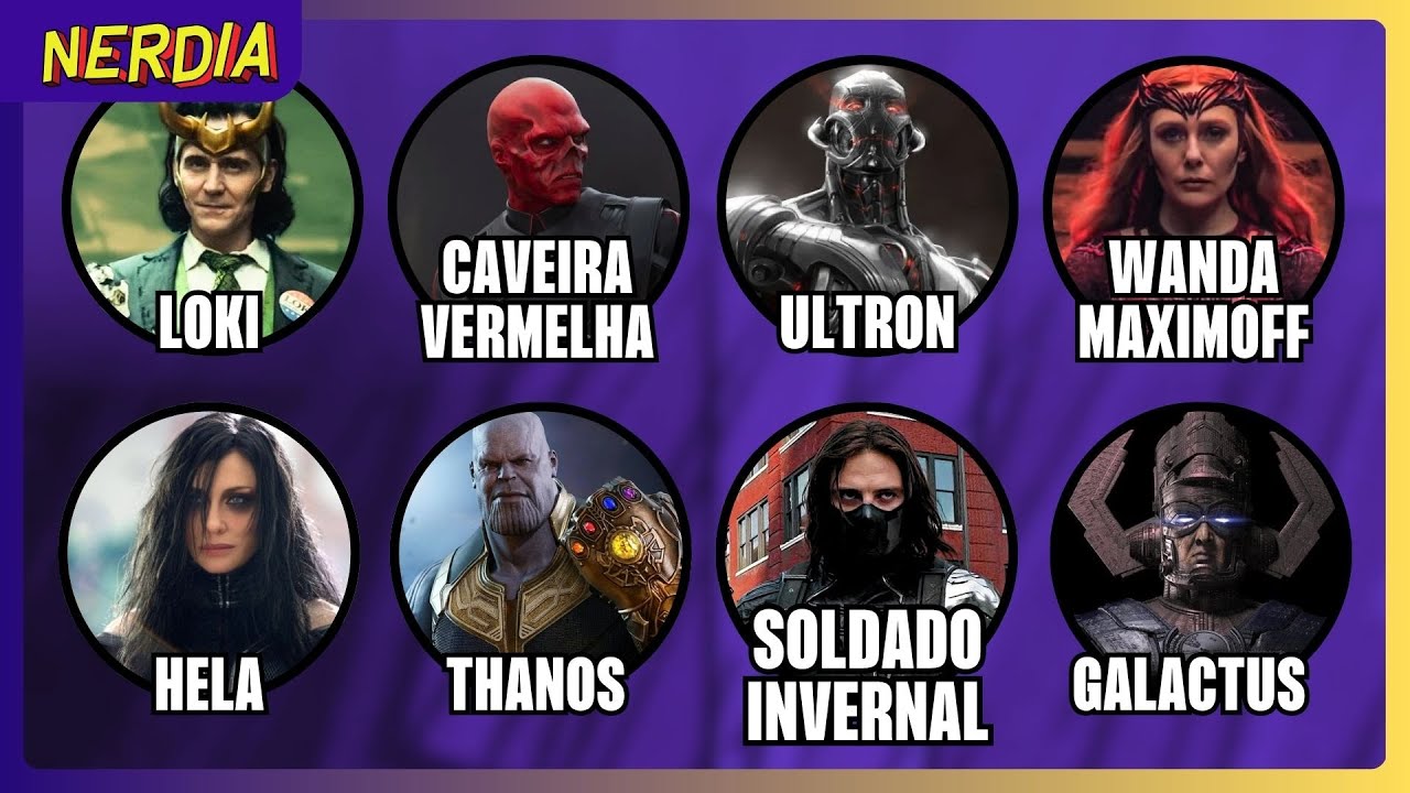 TODOS OS VILÕES da Marvel e Suas Histórias no MCU