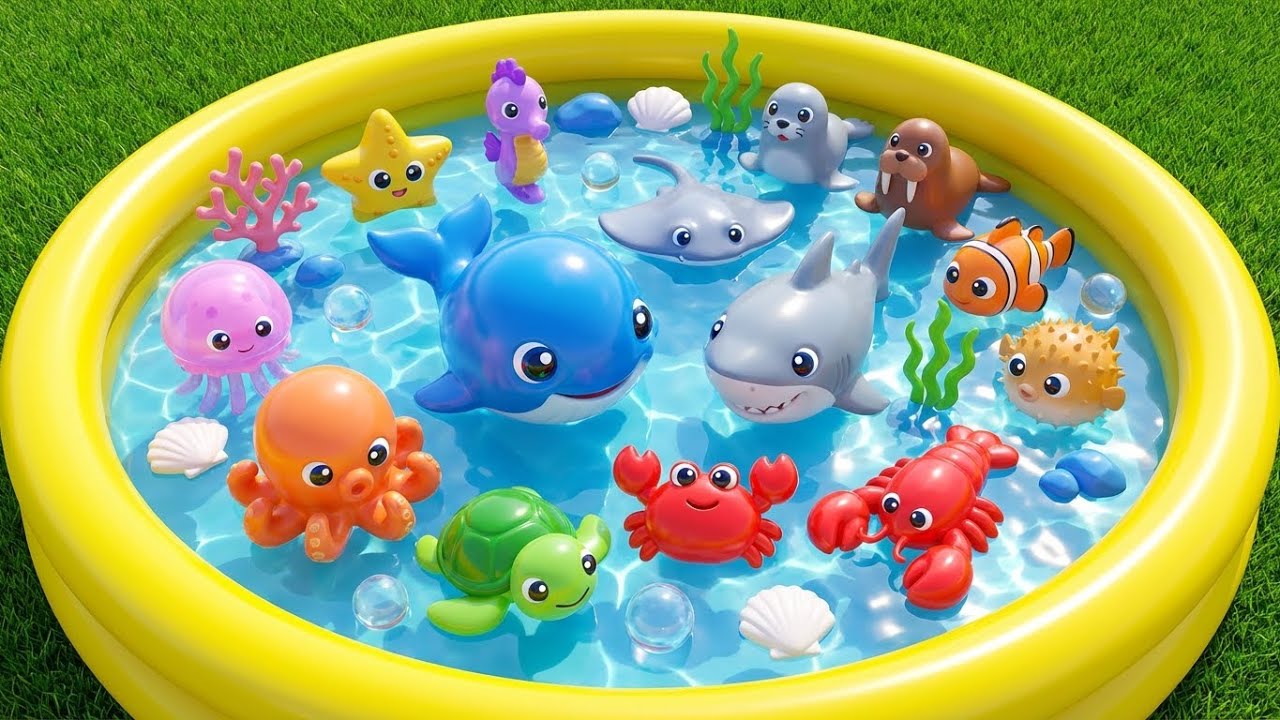 100 Sea Animals for Kids – Ocean Animals Learning (Toddlers Video)