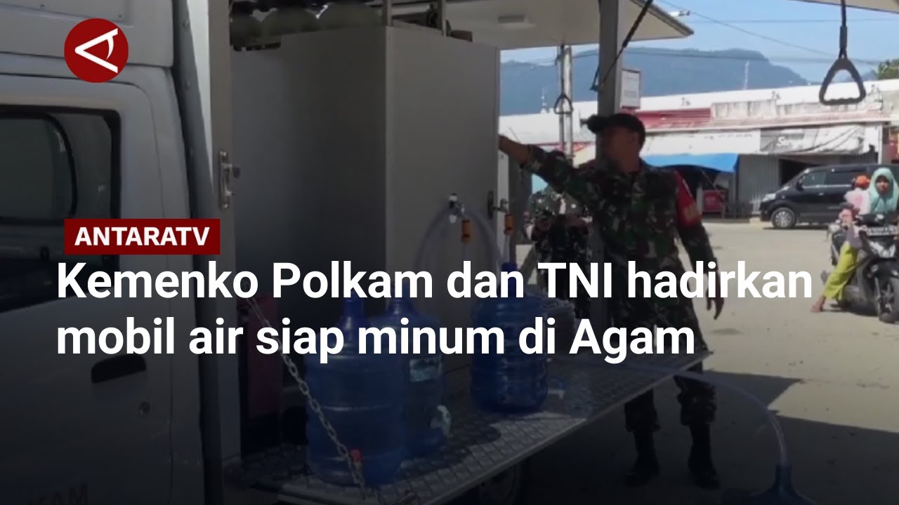 Kemenko Polkam dan TNI hadirkan mobil air siap minum di Agam